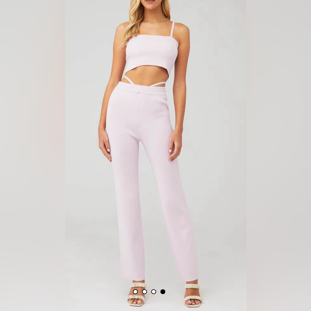 4TH RECKLESS NWT Knit Set Pink Scorpios Trouser Size S and‎ Crop Top Size M